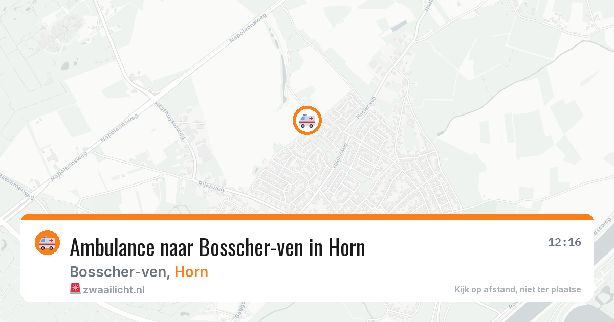 Ambulance naar Bosscher-ven in Horn — 3 aug 2026