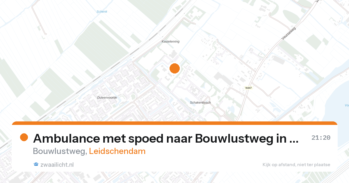 Ambulance met spoed naar Bouwlustweg in Leidschendam — 26 aug 2026
