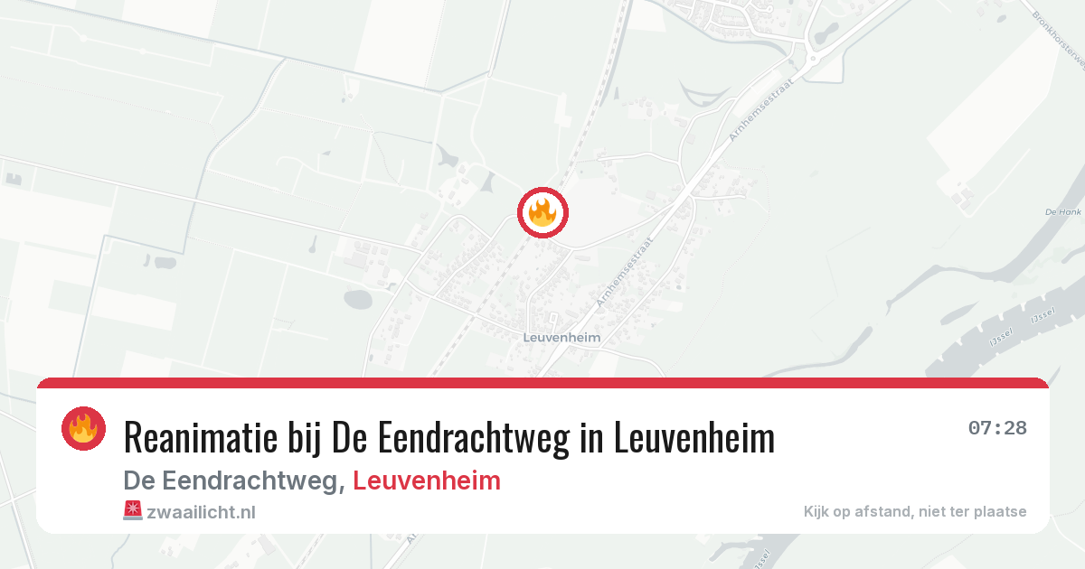 Reanimatie bij De Eendrachtweg in Leuvenheim — 15 jun 2026