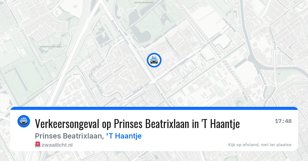 Verkeersongeval op Prinses Beatrixlaan in 'T Haantje — 18 apr 2026