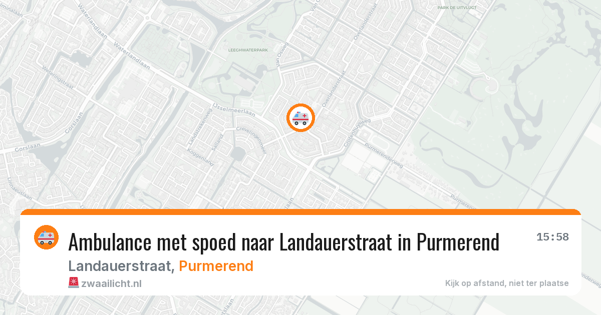 Ambulance met spoed naar Landauerstraat in Purmerend — 15 apr 2026
