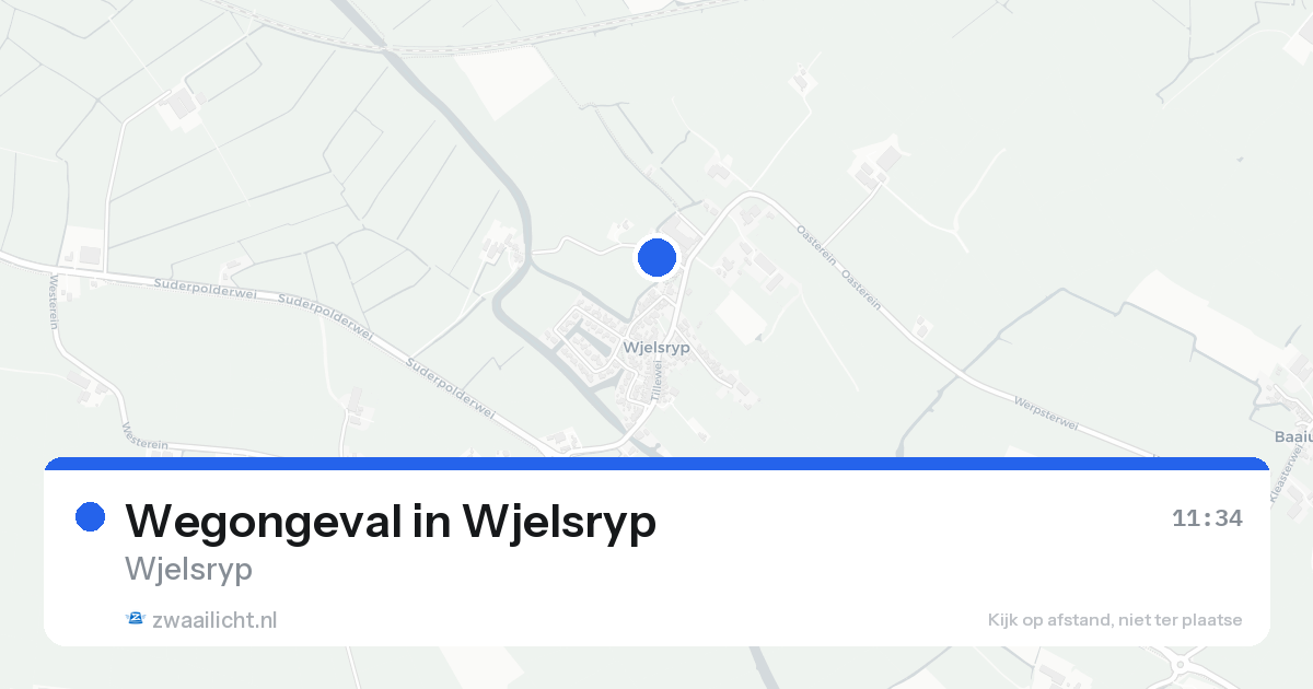 Wegongeval in Wjelsryp — 20 jul 2026