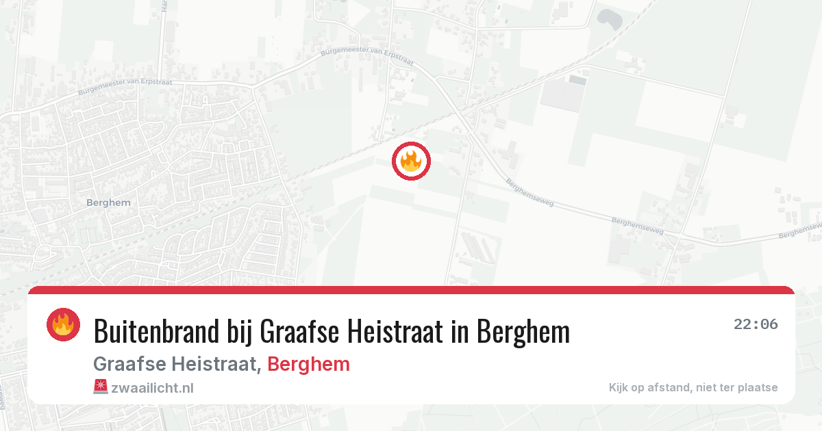 Buitenbrand bij Graafse Heistraat in Berghem — 7 aug 2026