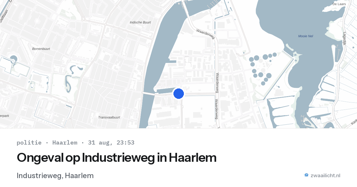 Ongeval op Industrieweg in Haarlem — 31 aug 2026
