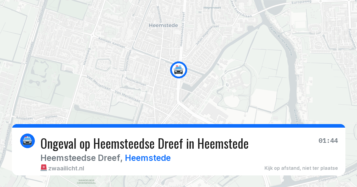 Ongeval op Heemsteedse Dreef in Heemstede — 19 jun 2026