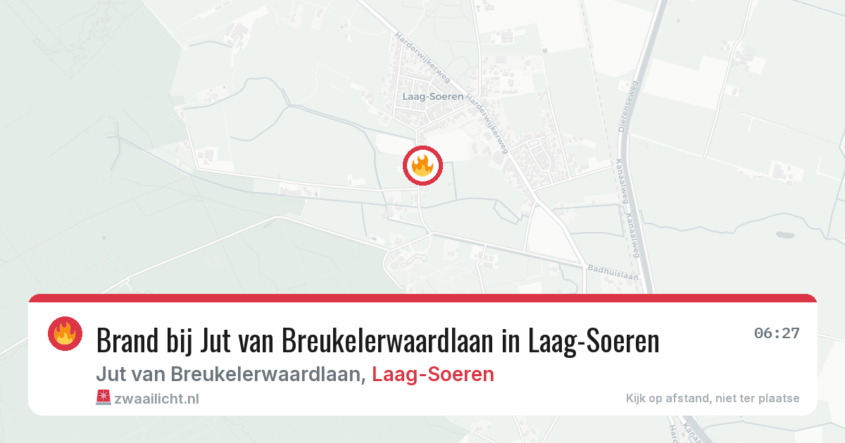 Brand bij Jut van Breukelerwaardlaan in Laag-Soeren — 28 jun 2026