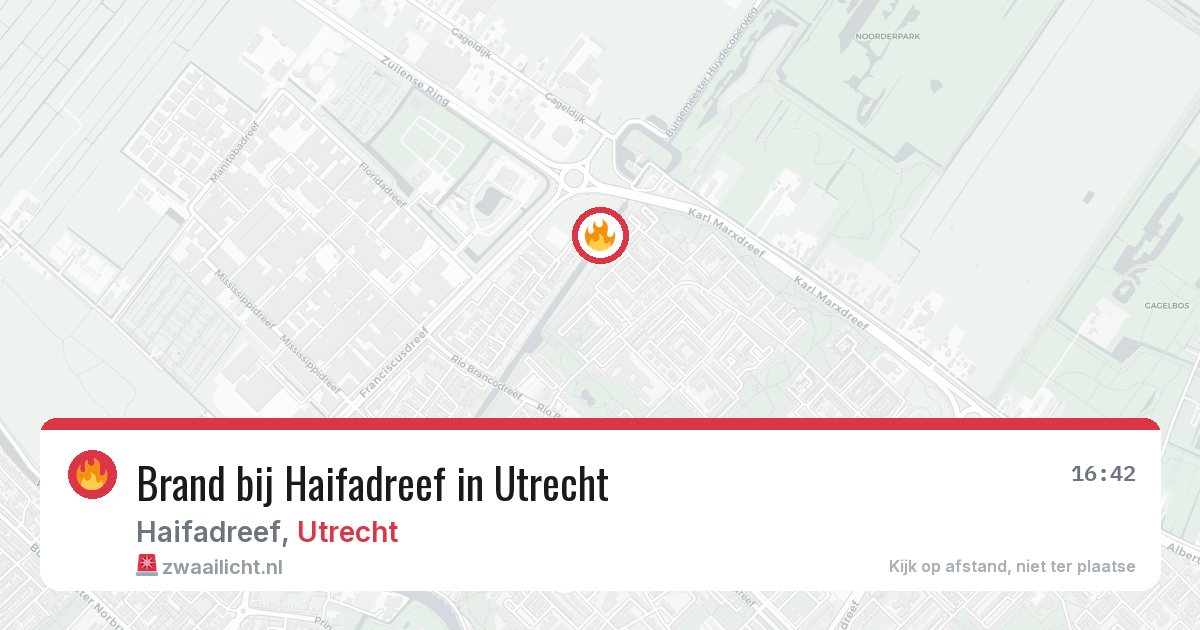 Brand bij Haifadreef in Utrecht — 27 jun 2026