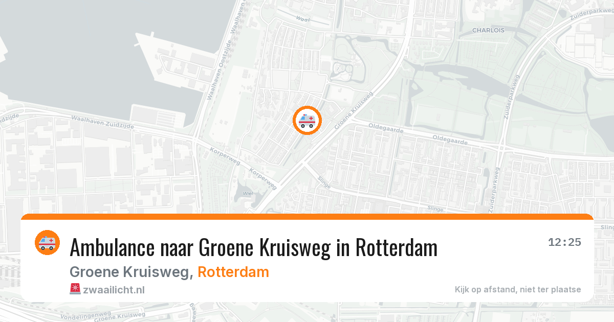 Ambulance naar Groene Kruisweg in Rotterdam — 16 mrt 2026