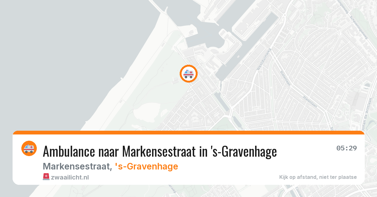 Ambulance naar Markensestraat in 's-Gravenhage — 6 apr 2026