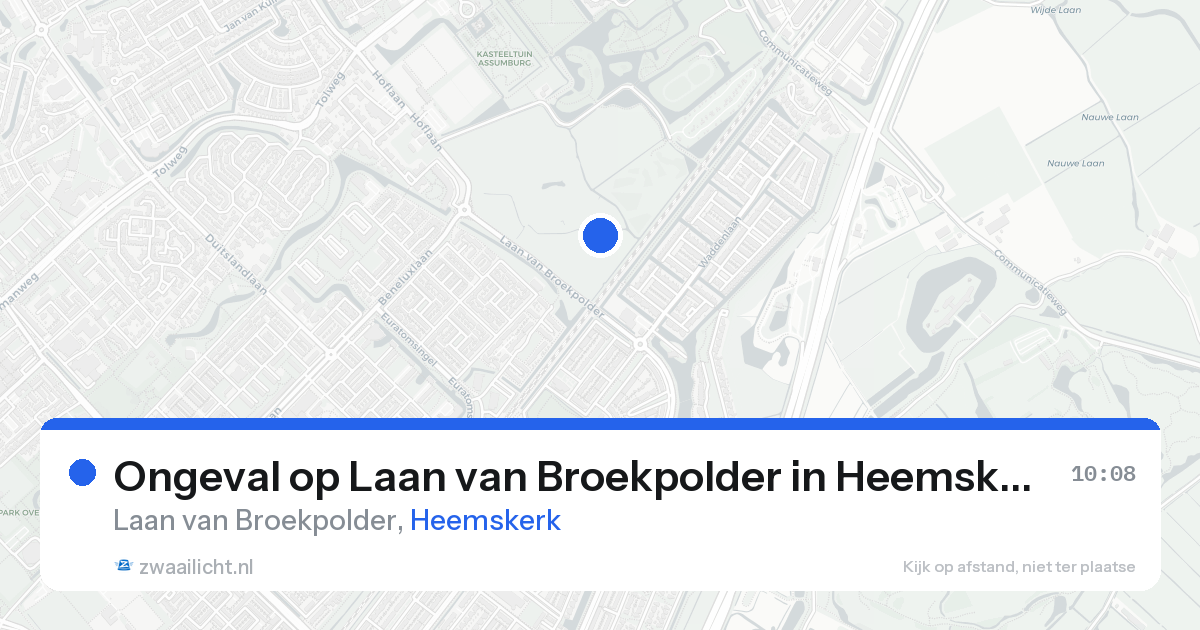 Ongeval op Laan van Broekpolder in Heemskerk — 15 aug 2026