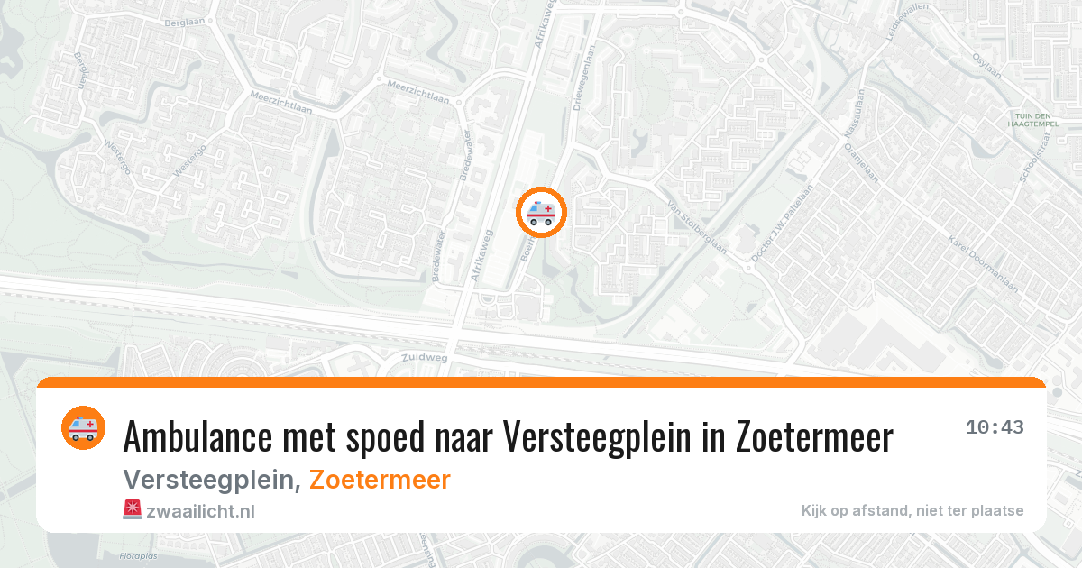 Ambulance met spoed naar Versteegplein in Zoetermeer — 8 jun 2026