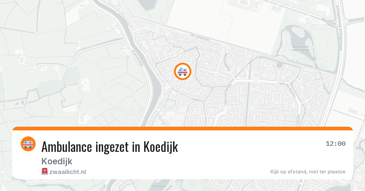 Ambulance ingezet in Koedijk — 14 mrt 2026