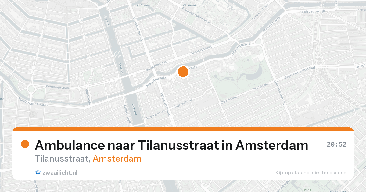 Ambulance naar Tilanusstraat in Amsterdam — 16 aug 2026