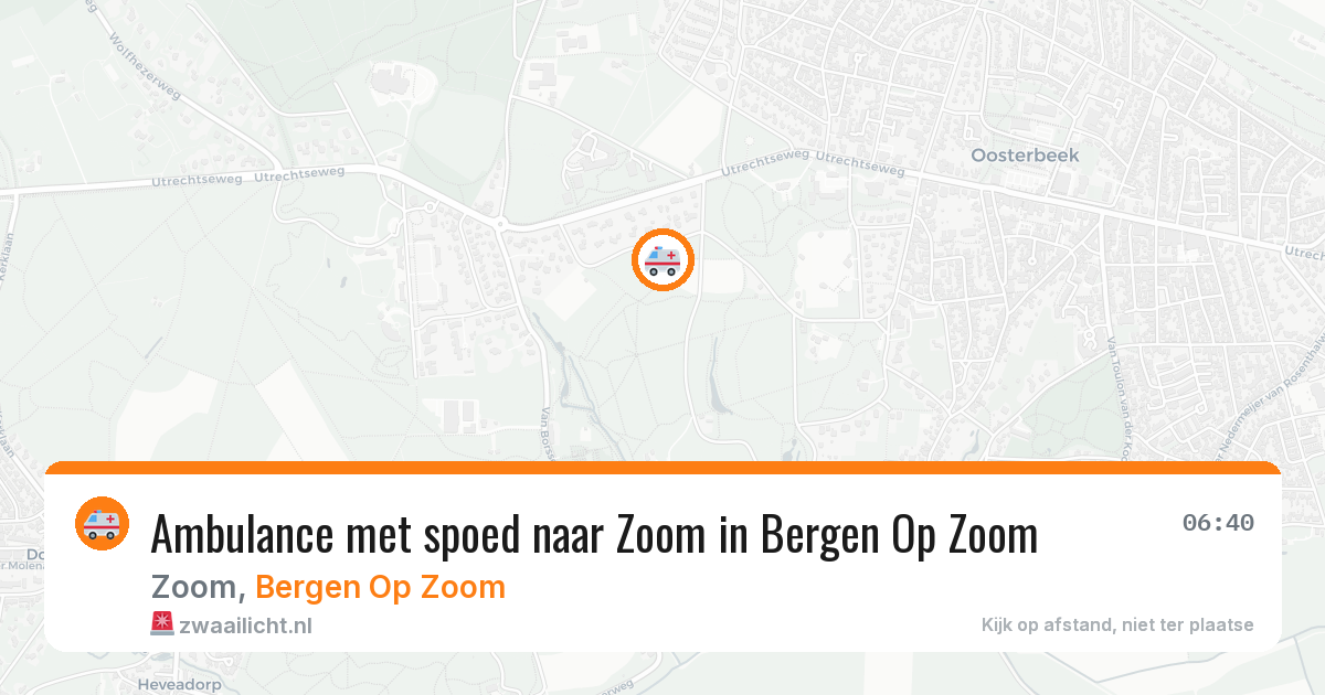 Ambulance met spoed naar Zoom in Bergen Op Zoom — 29 jan 2026