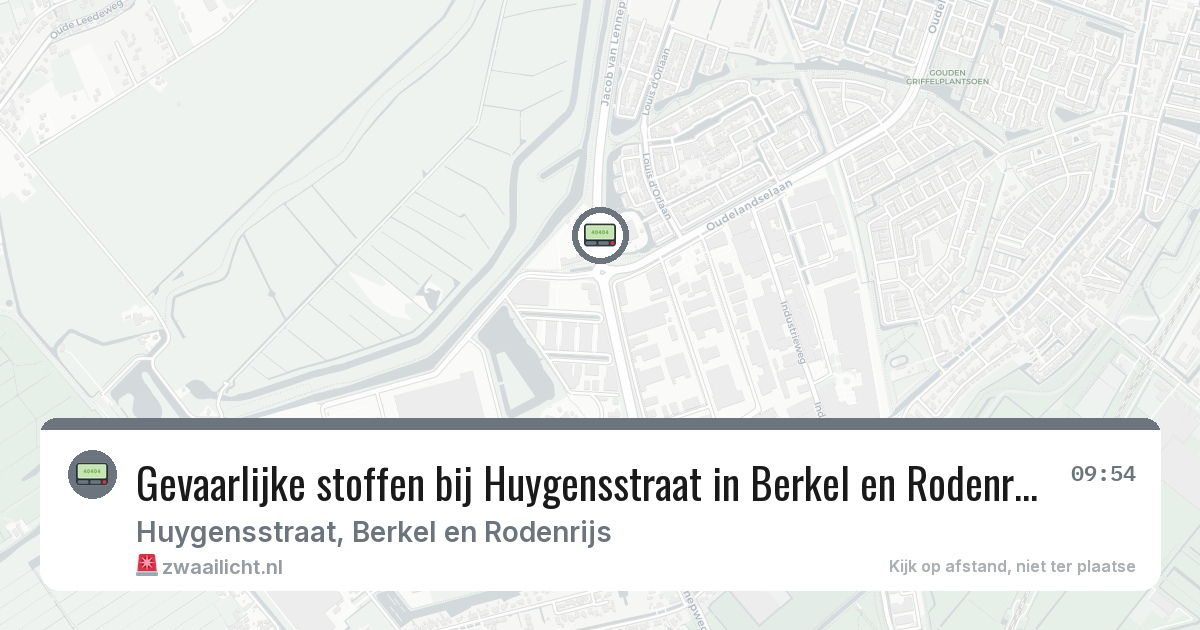 Gevaarlijke stoffen bij Huygensstraat in Berkel en Rodenrijs — 18 jun 2026