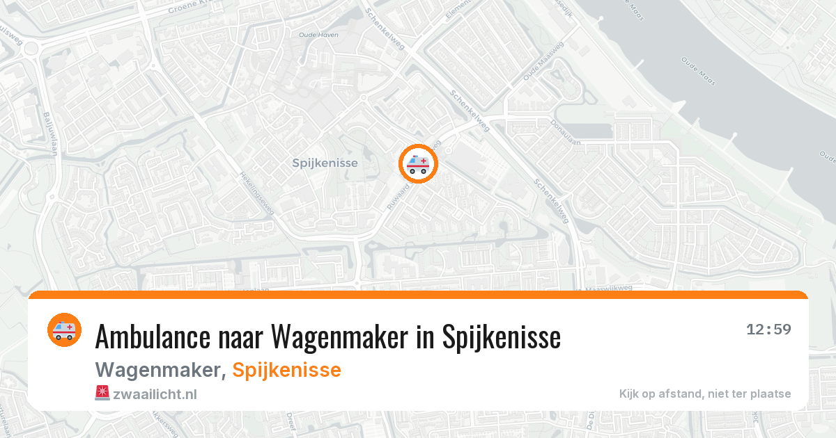 Ambulance naar Wagenmaker in Spijkenisse — 29 mei 2026