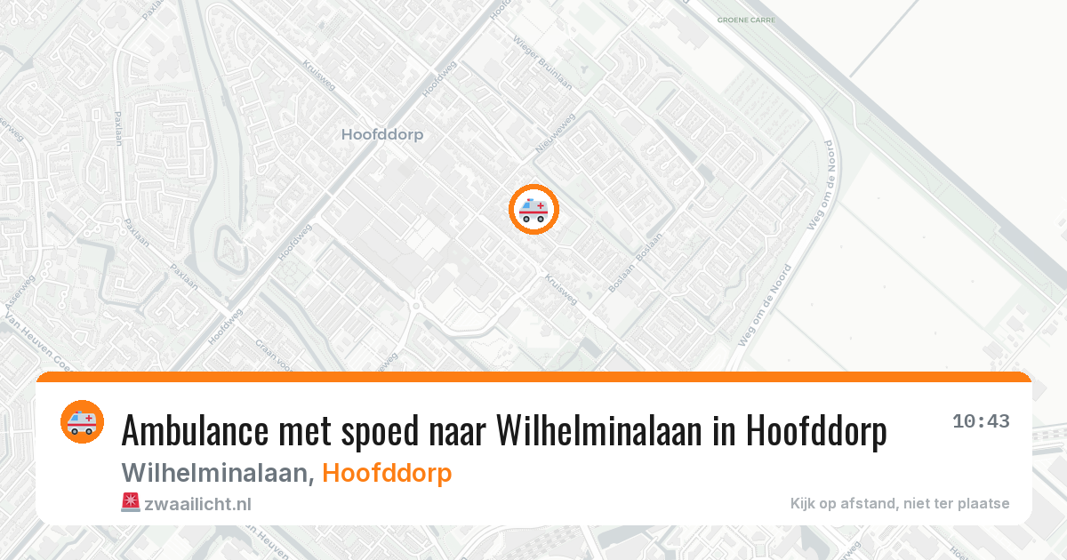 Ambulance met spoed naar Wilhelminalaan in Hoofddorp — 21 feb 2026