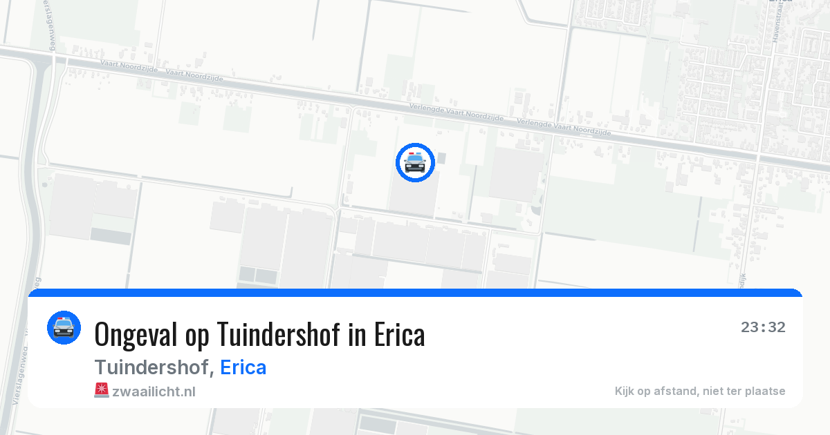 Ongeval op Tuindershof in Erica — 27 jun 2026