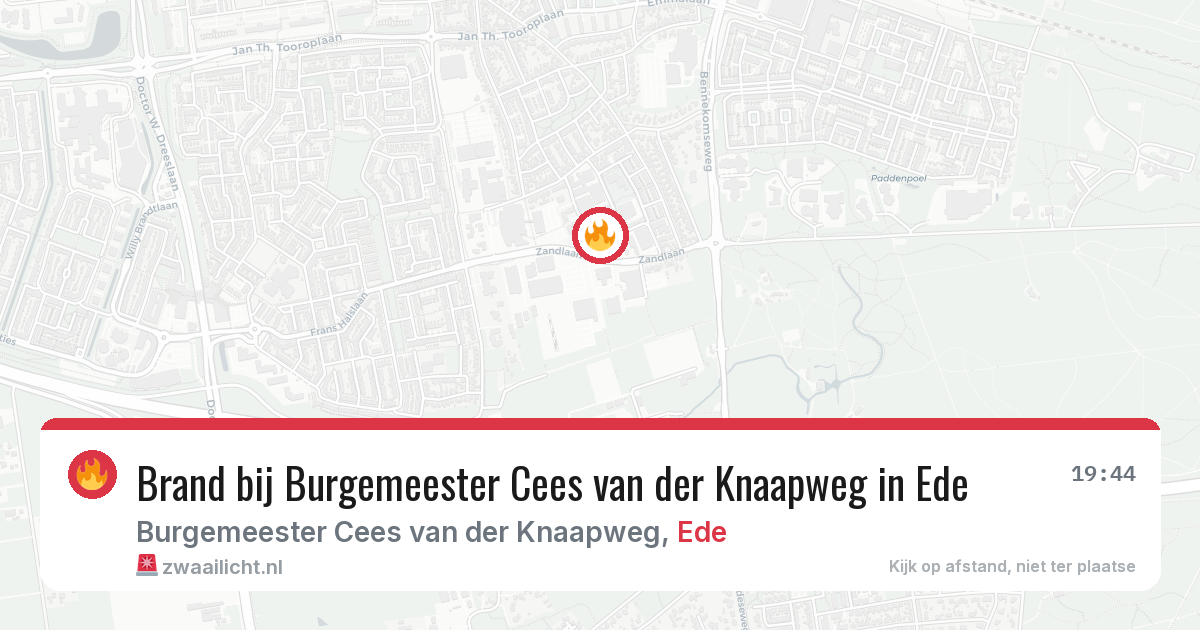 Brand bij Burgemeester Cees van der Knaapweg in Ede — 17 jul 2026