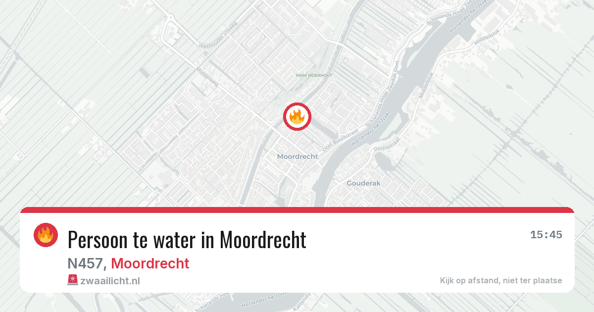 Persoon te water in Moordrecht — 2 aug 2026