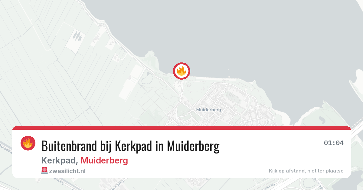 Buitenbrand bij Kerkpad in Muiderberg — 17 mei 2026