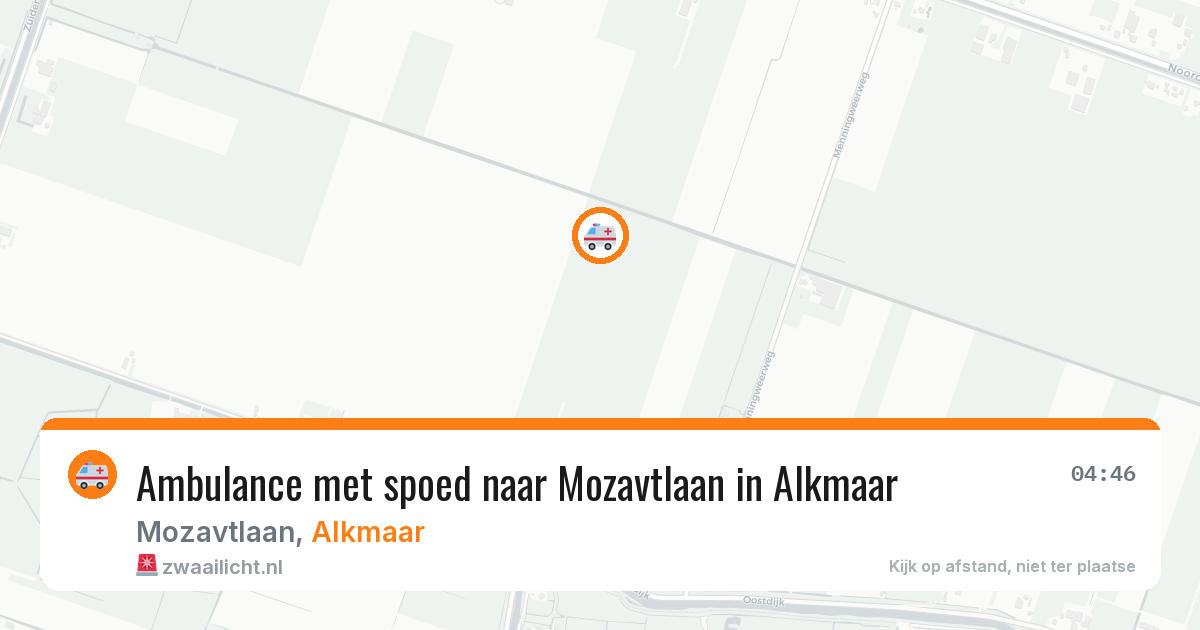 Ambulance met spoed naar Mozavtlaan in Alkmaar — 1 jul 2026