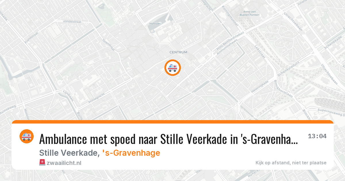 Ambulance met spoed naar Stille Veerkade in 's-Gravenhage — 29 apr 2026