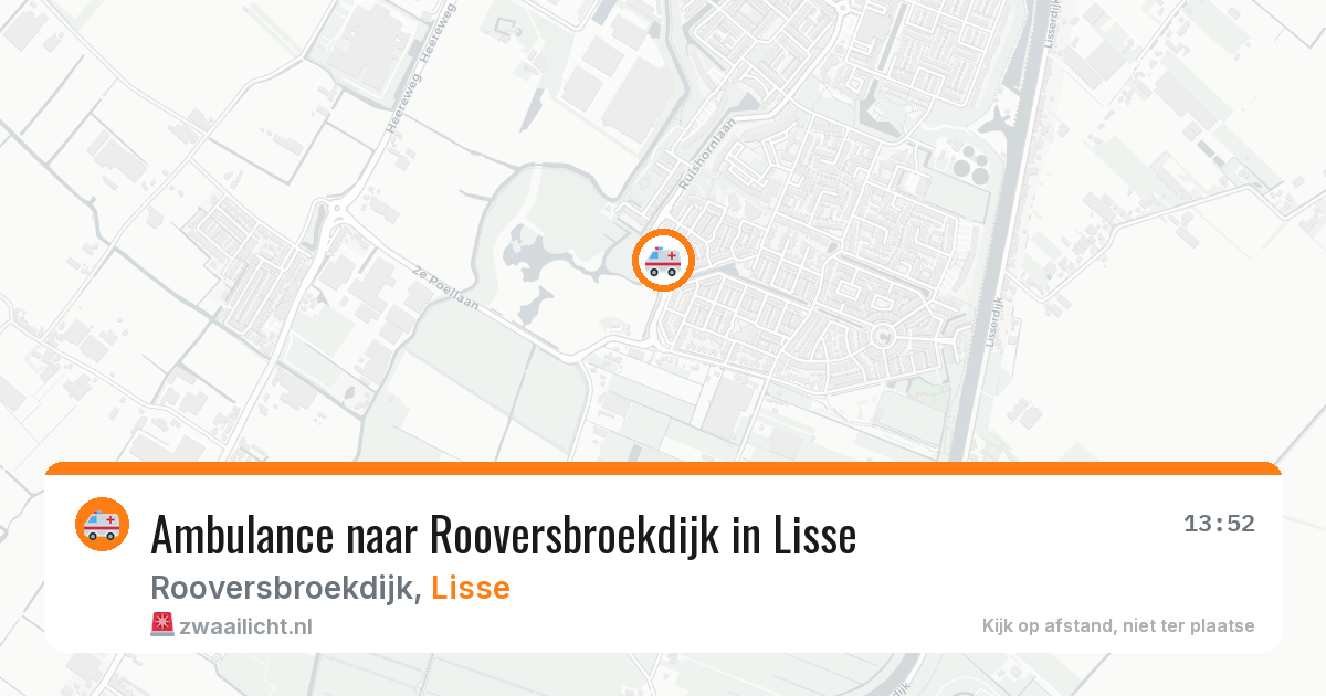 Ambulance naar Rooversbroekdijk in Lisse — 4 aug 2026