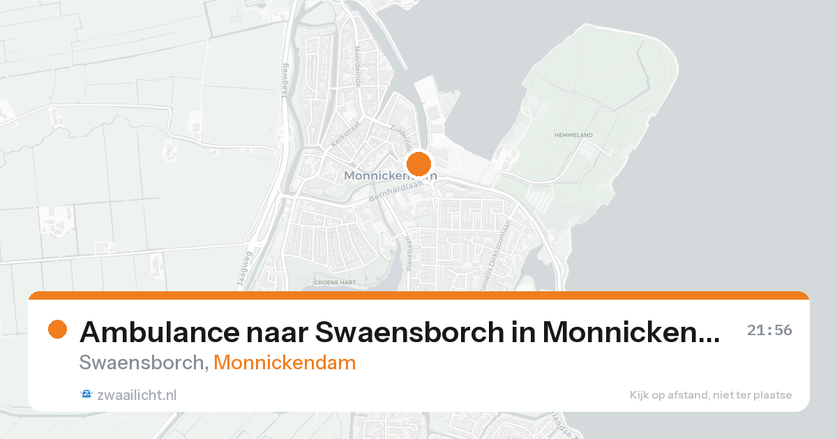 Ambulance naar Swaensborch in Monnickendam — 24 mei 2026