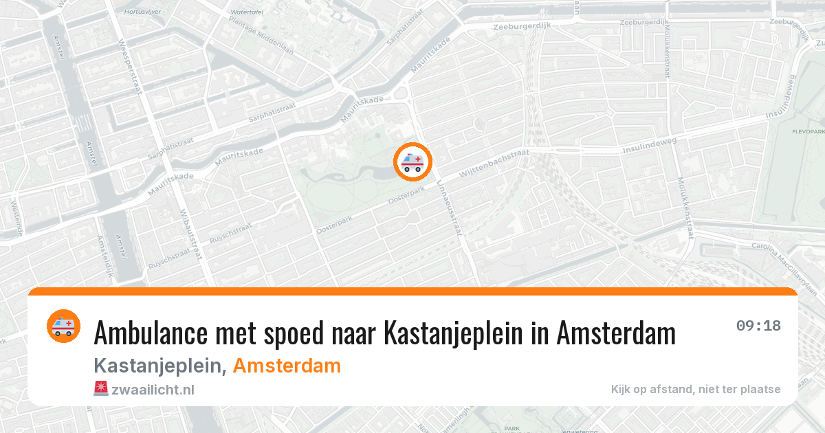 Ambulance met spoed naar Kastanjeplein in Amsterdam — 6 mei 2026