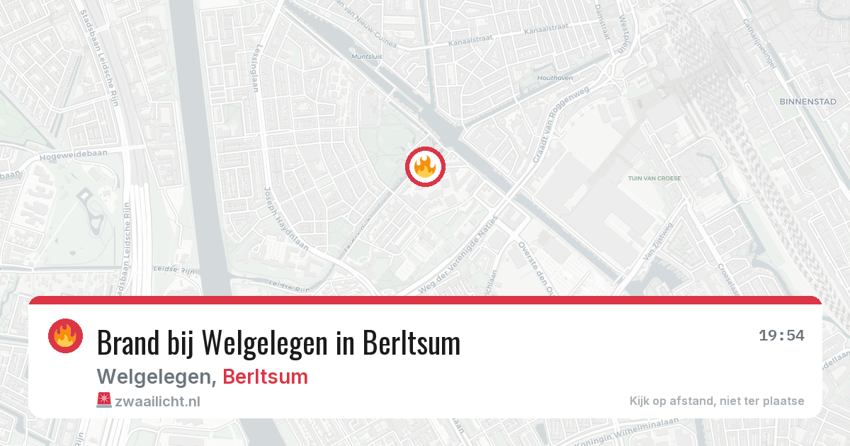 Brand bij Welgelegen in Berltsum — 30 jun 2026