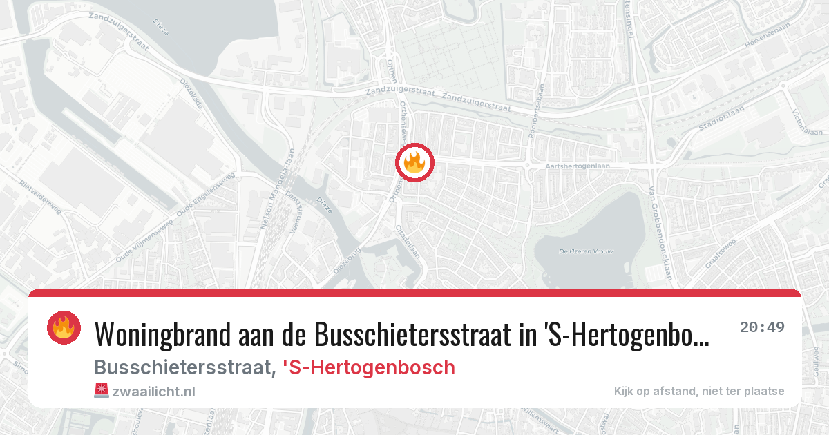 Woningbrand aan de Busschietersstraat in 'S-Hertogenbosch — 23 jan 2026