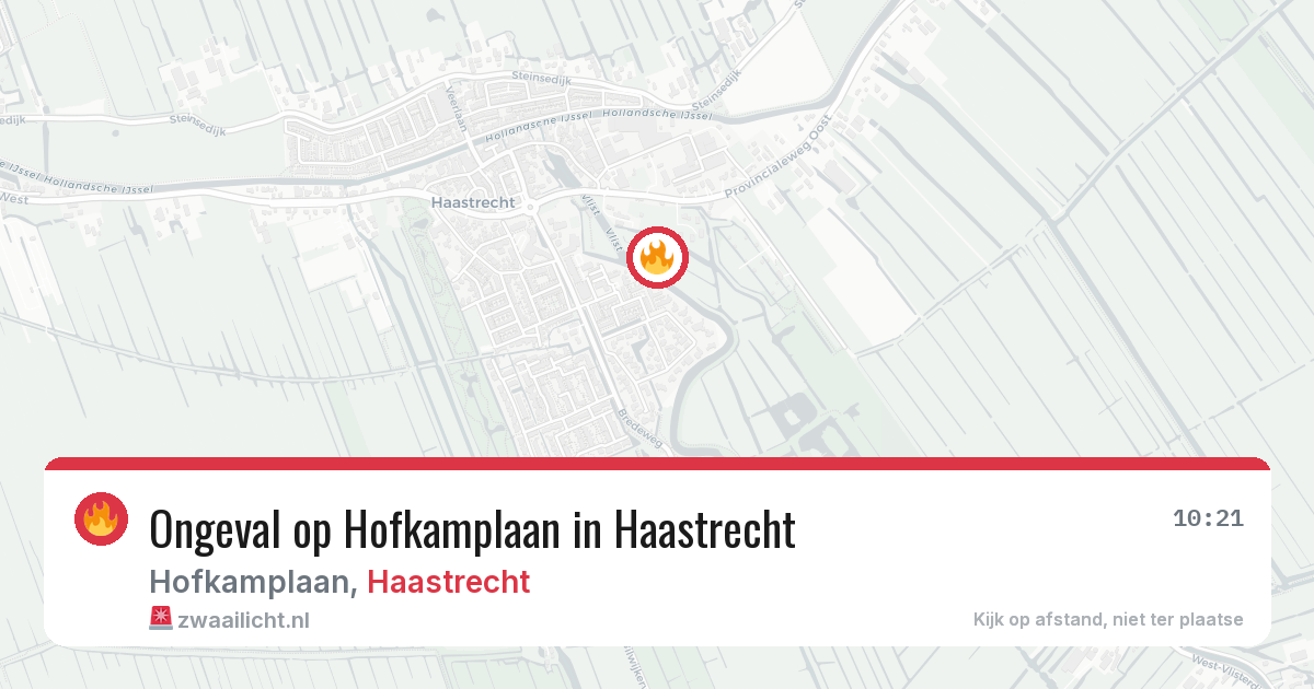 Ongeval op Hofkamplaan in Haastrecht — 24 mrt 2026