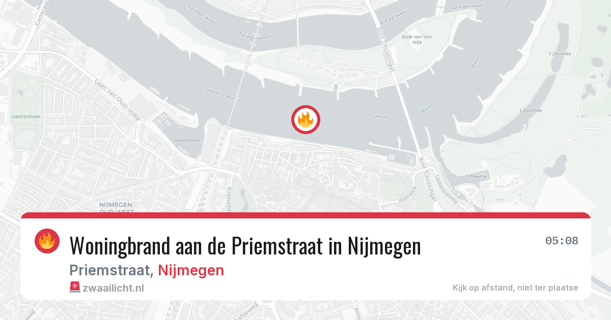 Woningbrand aan de Priemstraat in Nijmegen — 4 apr 2026