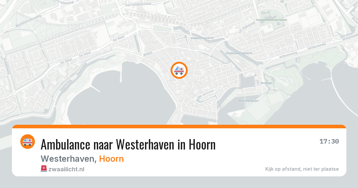 Ambulance naar Westerhaven in Hoorn — 17 jul 2026