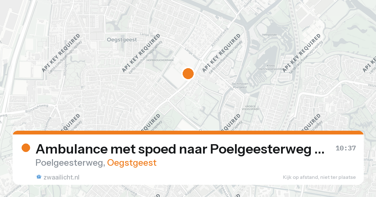 Ambulance met spoed naar Poelgeesterweg in Oegstgeest — 26 aug 2026