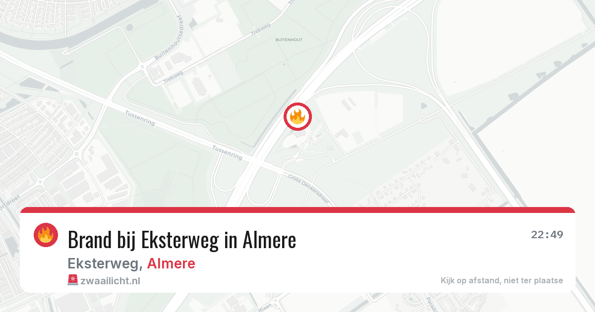 Brand bij Eksterweg in Almere — 9 jul 2026