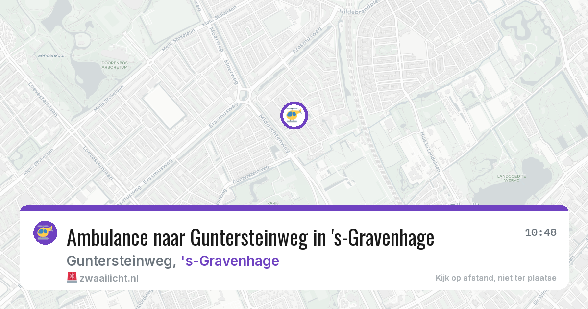 Ambulance naar Guntersteinweg in 's-Gravenhage — 9 jul 2026