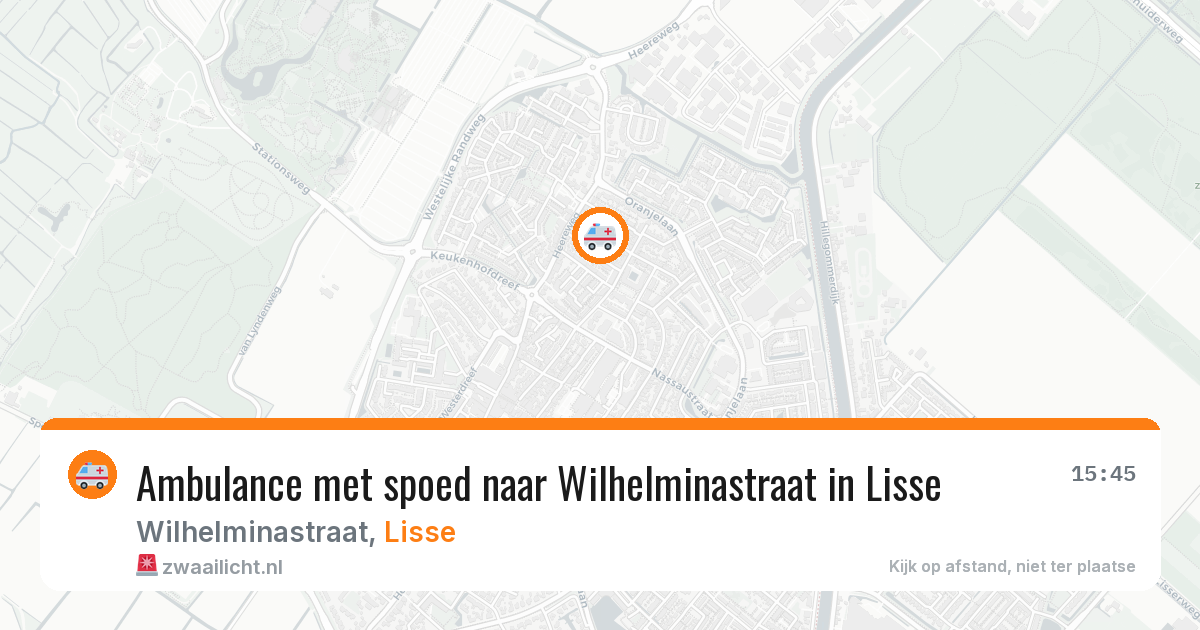 Ambulance met spoed naar Wilhelminastraat in Lisse — 23 jan 2026