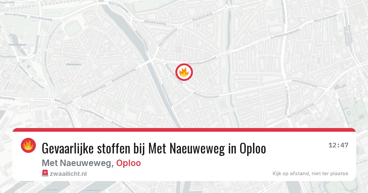 Gevaarlijke stoffen bij Met Naeuweweg in Oploo — 22 jun 2026