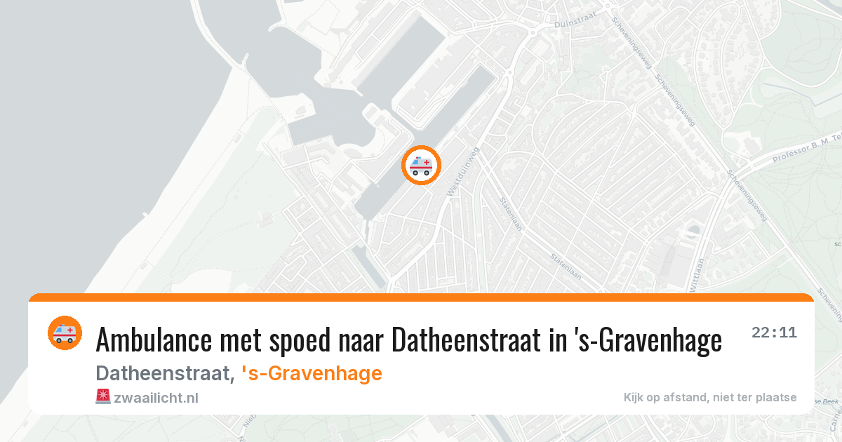 Ambulance met spoed naar Datheenstraat in 's-Gravenhage — 4 aug 2026