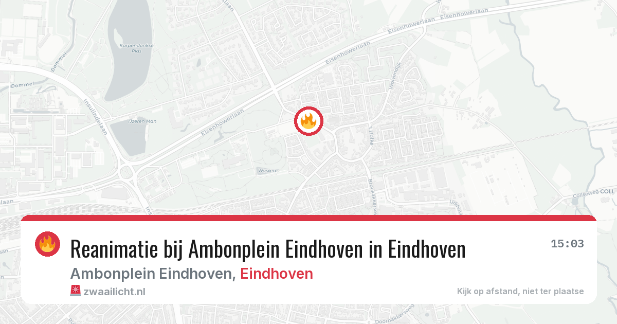 Reanimatie bij Ambonplein Eindhoven in Eindhoven — 10 aug 2026