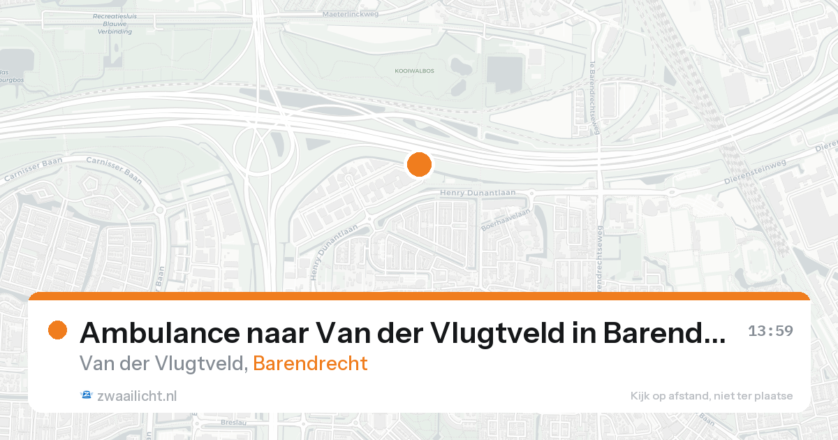Ambulance naar Van der Vlugtveld in Barendrecht — 24 aug 2026