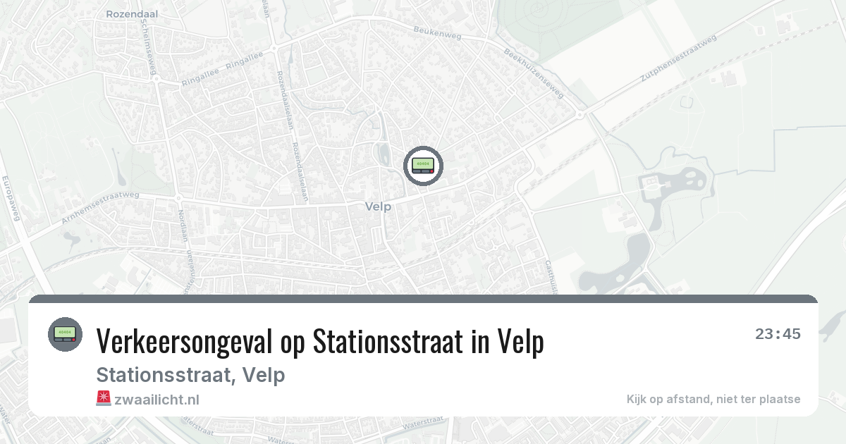 Verkeersongeval op Stationsstraat in Velp — 20 jun 2026