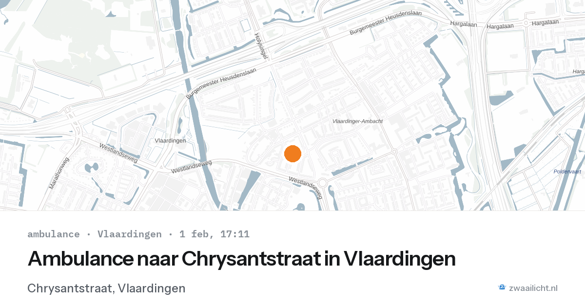 Ambulance naar Chrysantstraat in Vlaardingen — 1 feb 2026