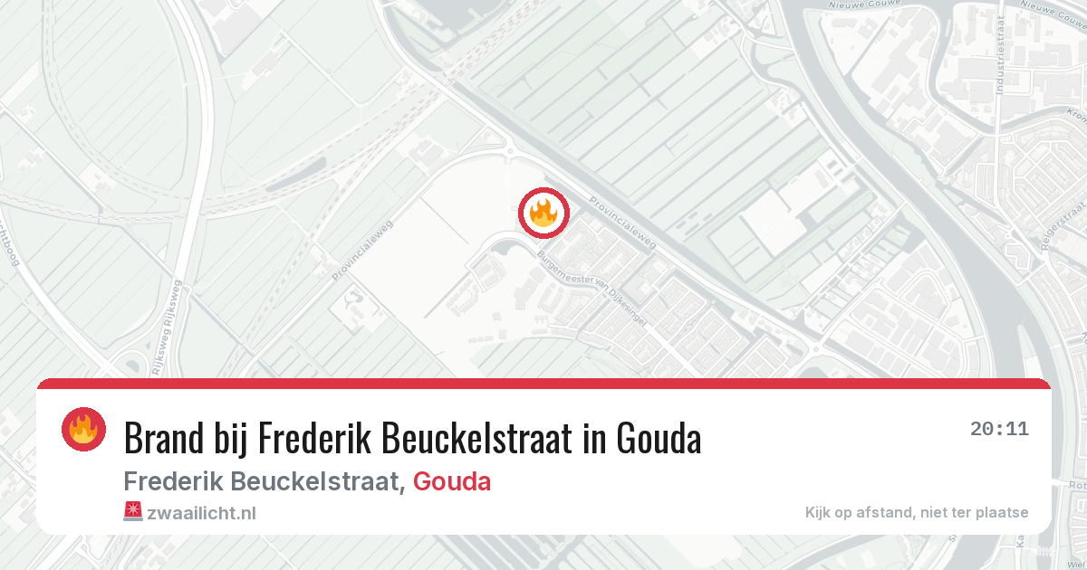 Brand bij Frederik Beuckelstraat in Gouda — 5 jun 2026
