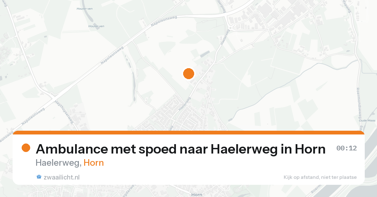 Ambulance met spoed naar Haelerweg in Horn — 22 aug 2026