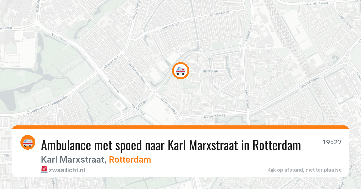 Ambulance met spoed naar Karl Marxstraat in Rotterdam — 7 jun 2026