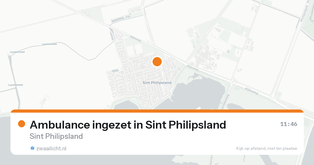 Ambulance ingezet in Sint Philipsland — 31 jan 2026
