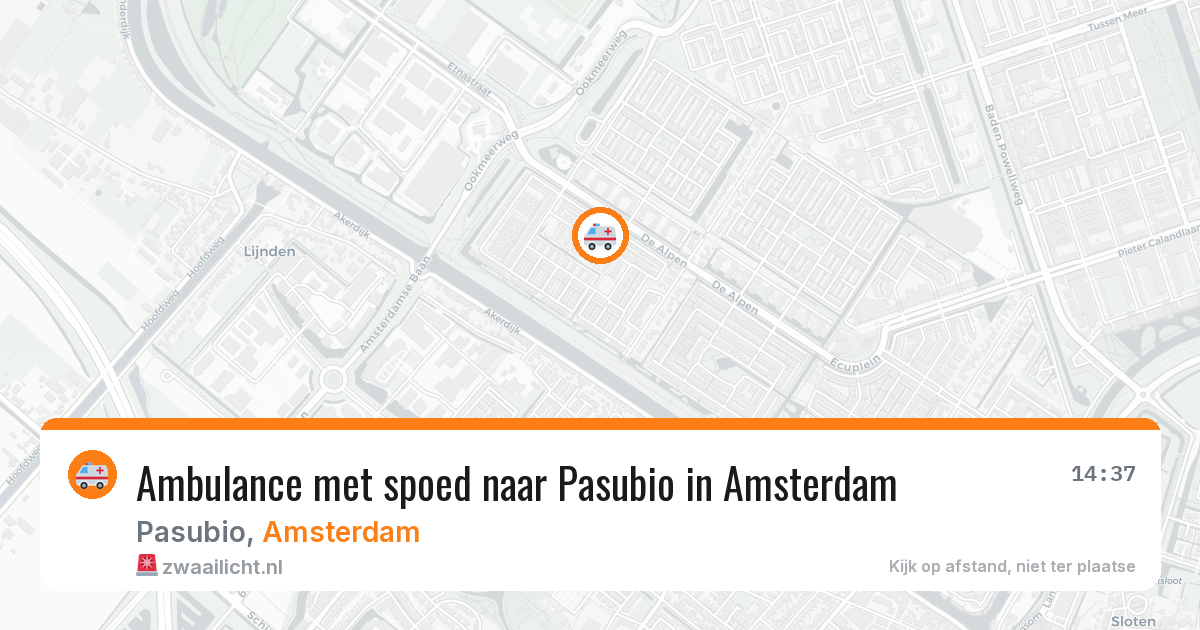 Ambulance met spoed naar Pasubio in Amsterdam — 12 jul 2026